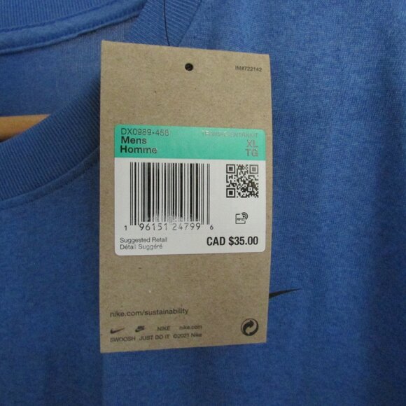 NEW Nike Dri-Fit Tee, blue, Men's size XL - Picture 4 of 6